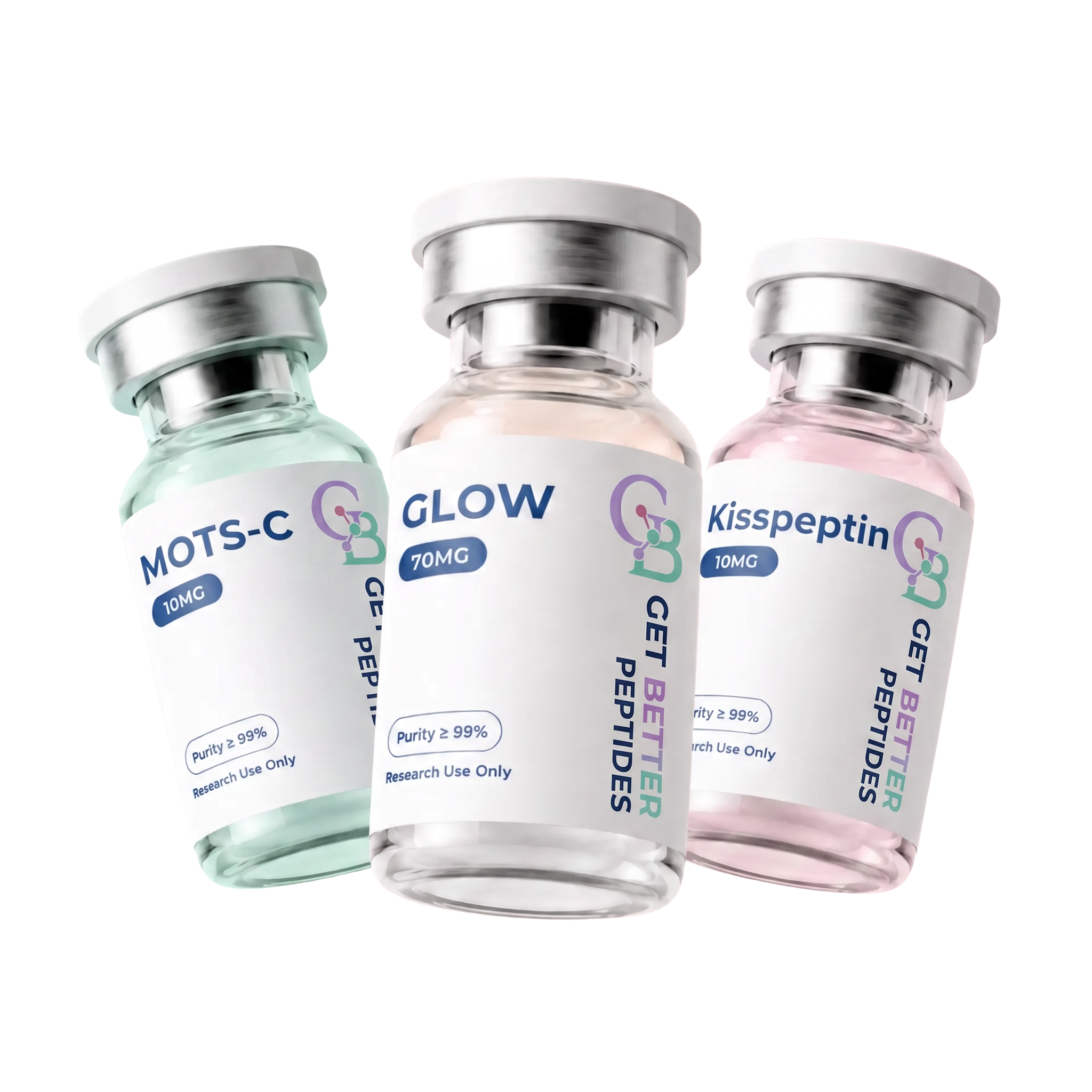 MOTS-C, GLOW and Kisspeptin research vials